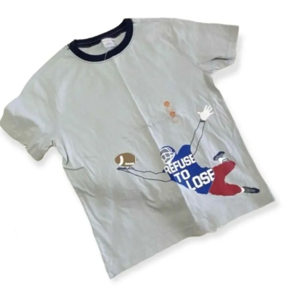 NWT Youth Boys Gymboree Football Refuse to Lose Graphic Tee - Sz L 10/12